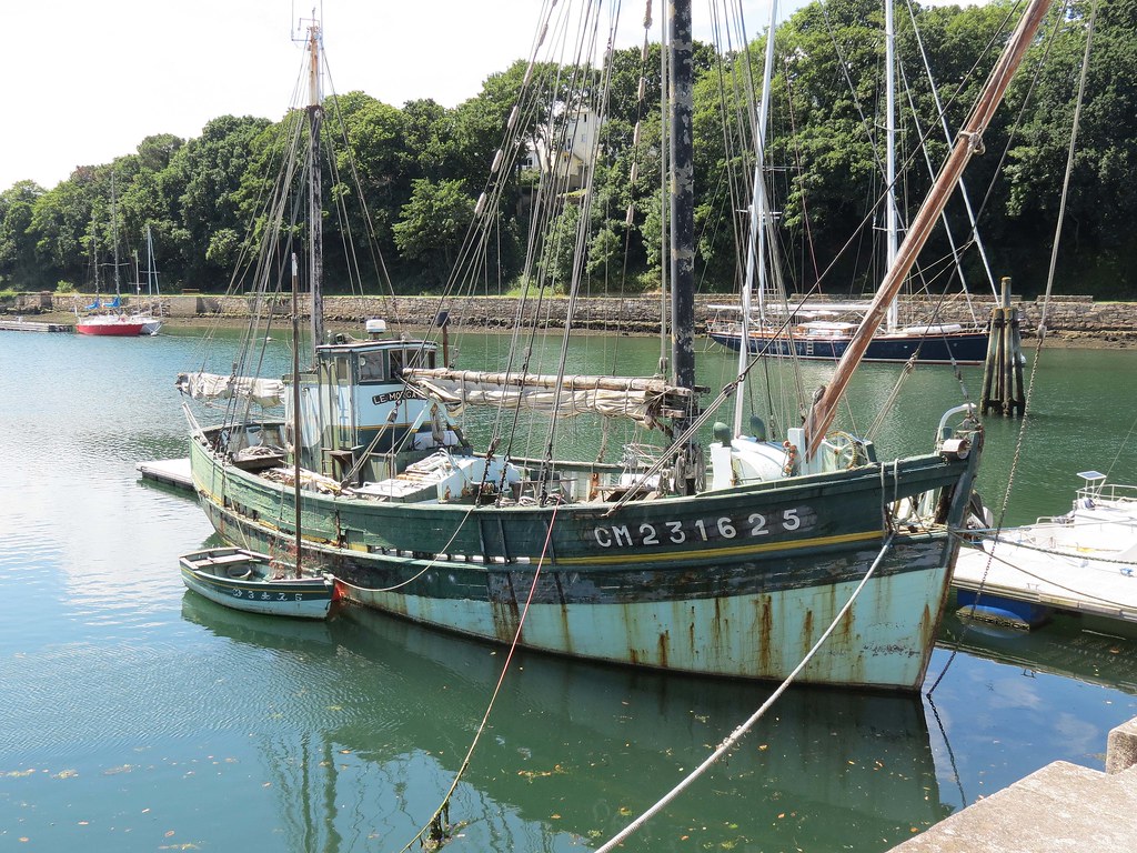 Old Fishing Boat, Douarnenez, Brittany, France, Once the th…