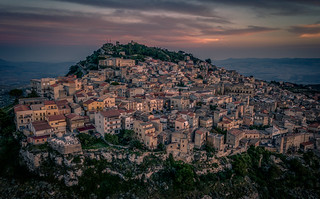 Sunset Sicilian Town