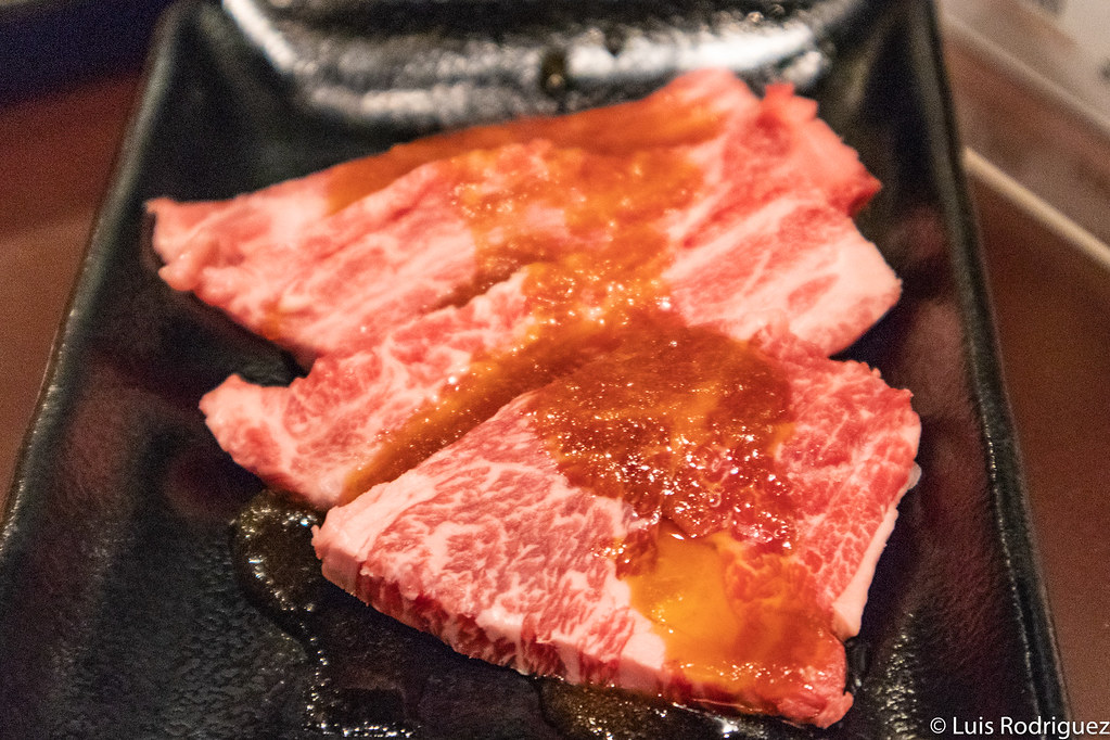 Carne de raza Japonesa Roja en un restaurante de Kochi