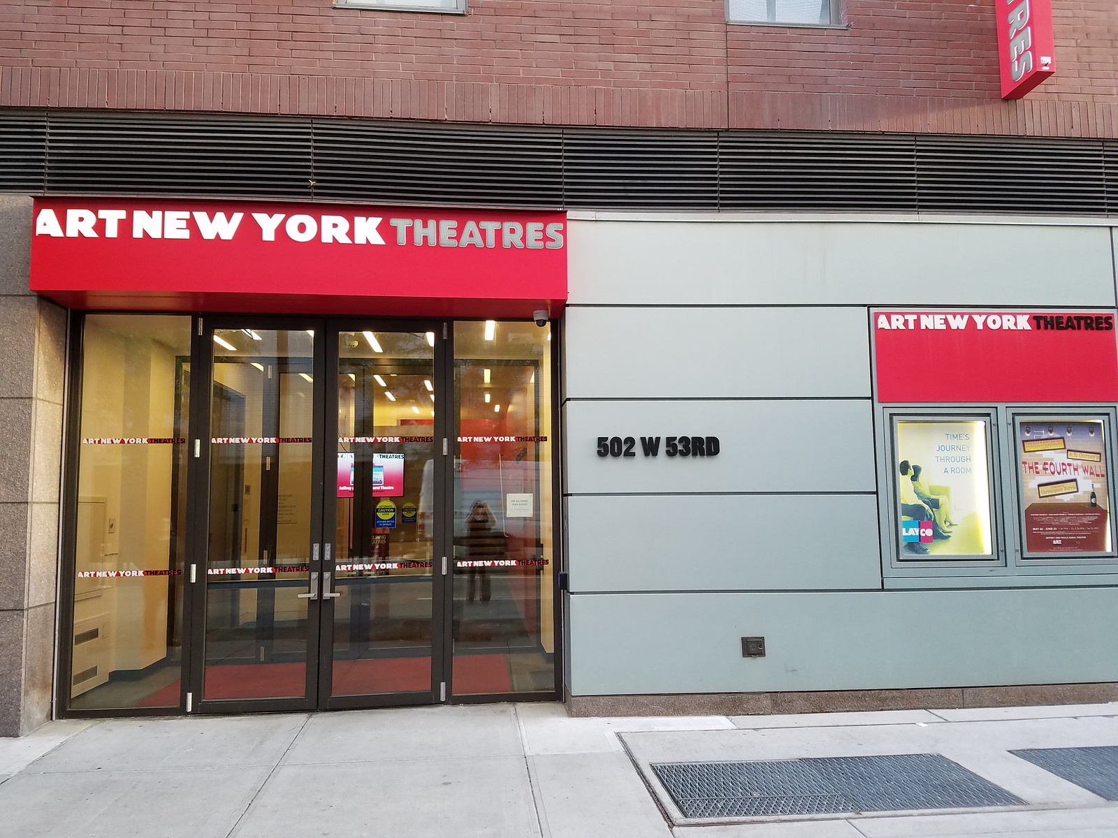 The exterior of the A.R.T./New York Theatres.