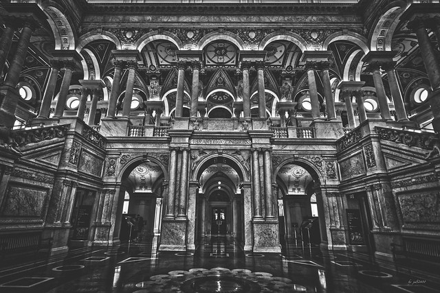 Library of Congress in Black and White