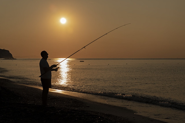 Fisherman at dawn (Pietra Ligure, Italy)