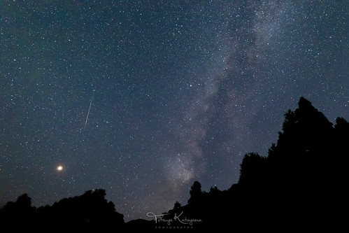 sky landscape japan star meteor skyscape milkyway starlight perseidmeteorshower