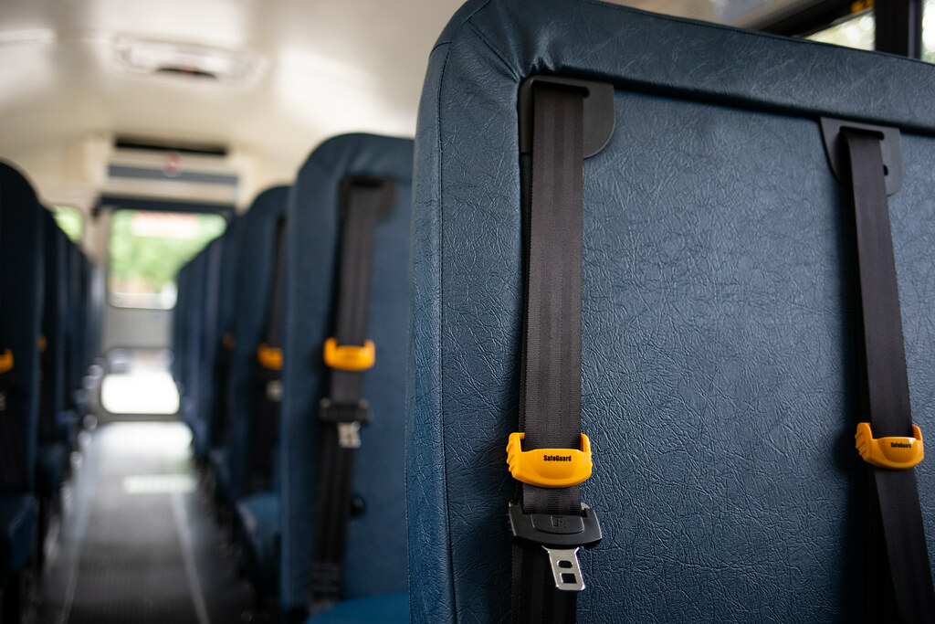 Governor Phil Murphy signs legislation requiring certain school buses to be equipped with lap and shoulder seat belts on Saturday, August 26, 2018. Edwin J. Torres/NJ Governor's Office.