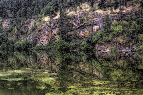 canada britishcolumbia penticton yellowlake mountains reflection hdr okanagan