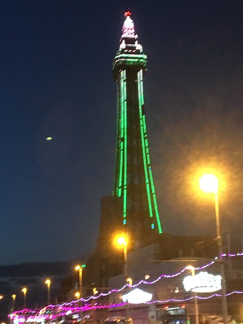 Blackpool Tower by night.