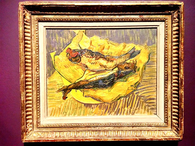 Vincent Van Gogh, Räucherheringe auf einem Stück gelben Papier (März 1889)