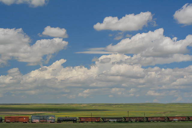 Western Nebraska Train and Sky
