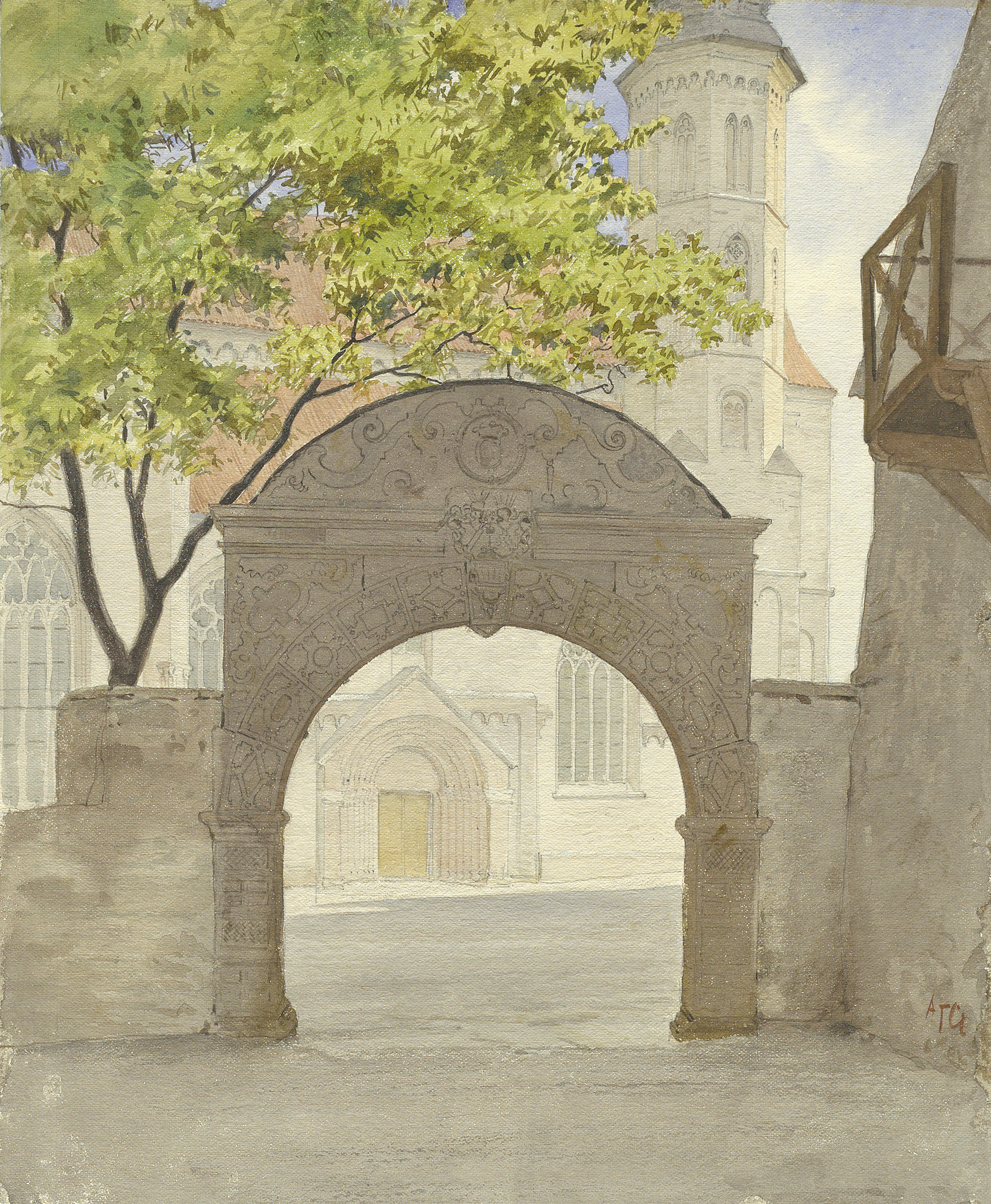Gateway to Visby Cathedral, Gotland, Sweden