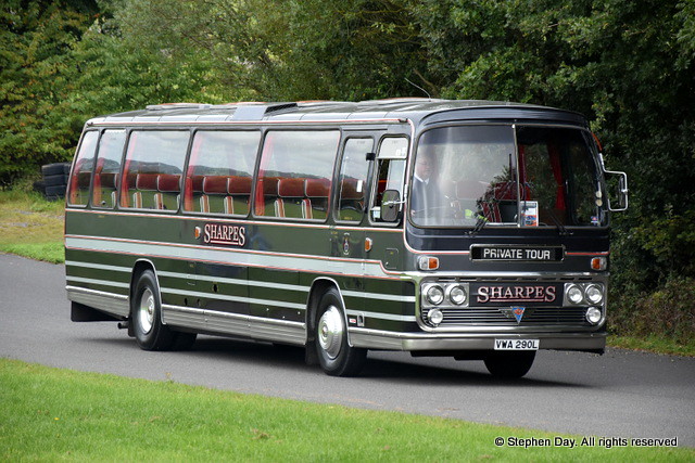 Sharpes of Nottingham  `VWA293L AEC Reliance Plaxton Panorama Elite III built 1973. Showbus Donington Park 17.9.17