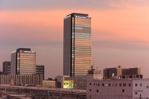 nagoya19647 by tanayan, urban town cityscape nagoya aichi japan nikon v3 愛知 名古屋 日本 evening glow jr station