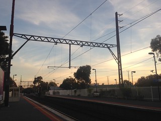 Preston Station during sunset