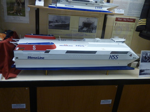 Holyhead Maritime Museum - model ship - Stena Line HSS and Stena Line Lynx