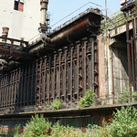 Ausschnitt aus der Koksofenbatterie auf der schwarzen Seite der Kokerei Zollverein