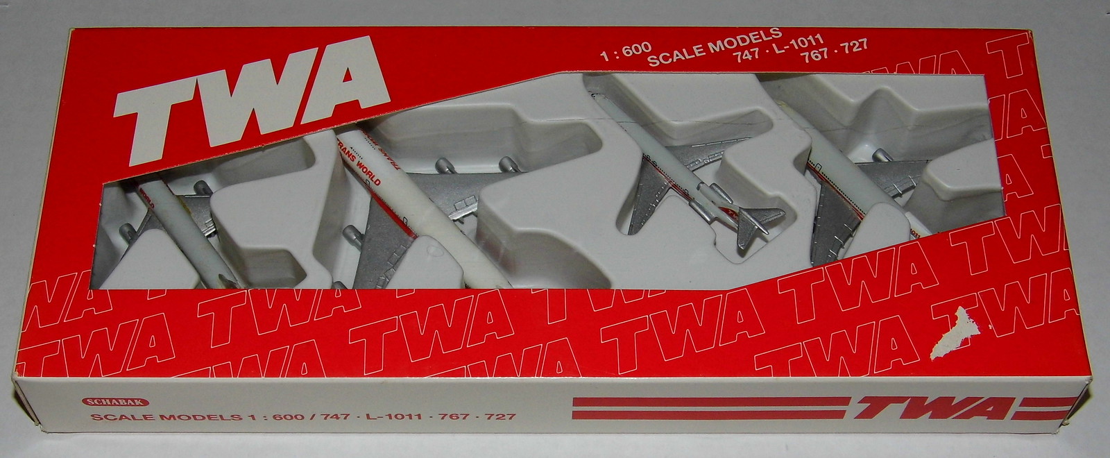 Schabak Scale Models Of TWA Jets, 747 - L-1011 - 767 - 727… | Flickr