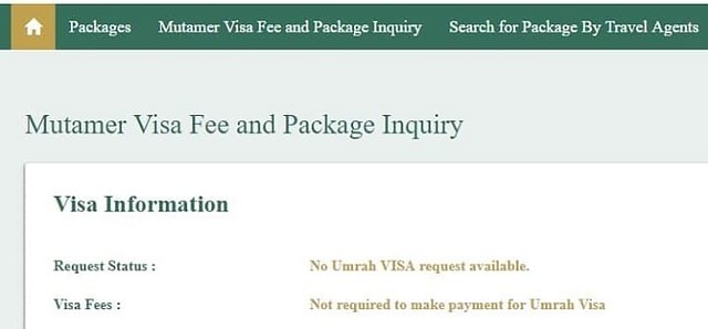 3238 Check Online if you need to pay SR 2,000 as Umrah Visa Fee 02
