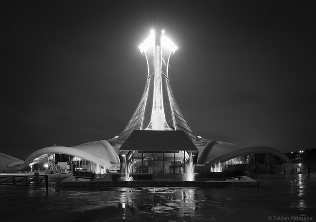 Wet Olympic Stadium Montreal
