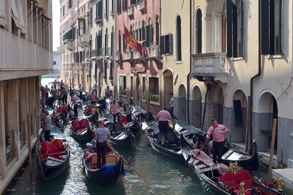 Traffic jam in Venice