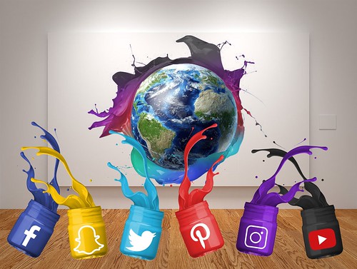 Social Media Icons - Paint Cans Splash | by Cloud Income