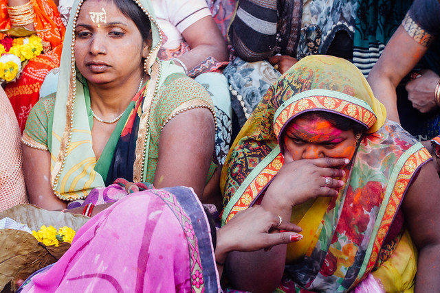 Women Chatting Outside Shri Banke Bihari Mandir