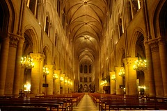 Notre Dame de Paris - Nef la nuit