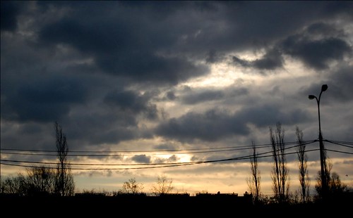 city sunset cloud lamp weather clouds poland cable warsaw suburbs nikkor clouded 1855mmf3556gii