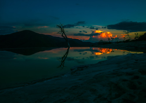 oaxaca hierve el agua sunset mexico miguenfected