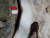 Slunce, teplo, sníh je dostatečně tvrdý, jde to i v sandálech, foto: Petr Nejedlý