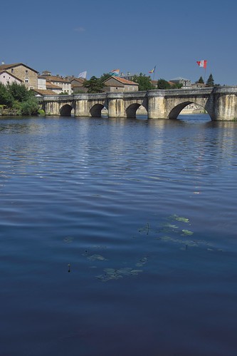 medieval bridge river france charente picturesque