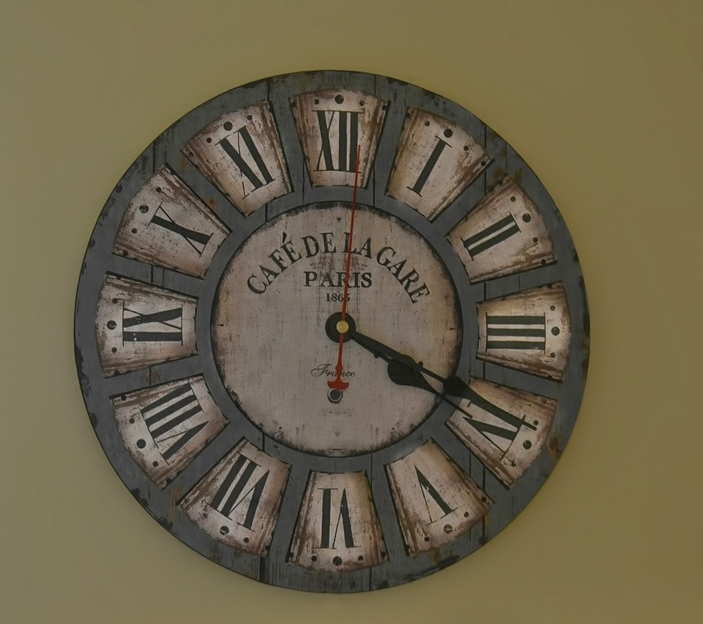 Rustic Bathroom Clock
