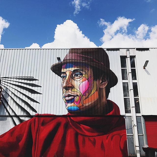 #streetart #powwow #rotterdam #igrotterdam #festival #vsco #vscocam #wanderlust #travel #colours #face #blue #sky #clouds #ignetherlands #streetartistry #visitrotterdam #sundaymorning