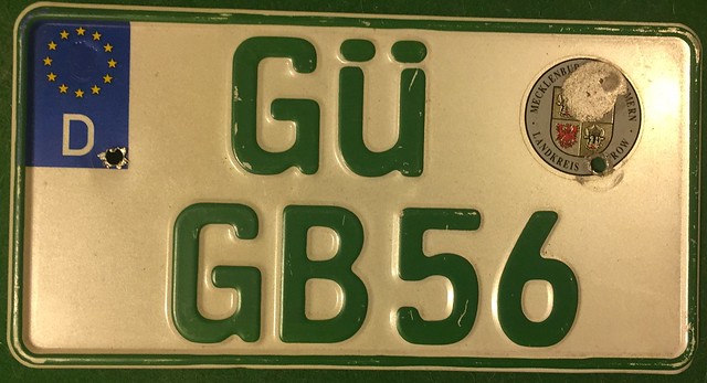 GERMANY, GUSTROW 2000's---SMALL AGRICULTURAL TRACTOR PLATE
