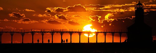 Michigan City sunset by jayfred65, lighthouse biglake michigan indianadunes lakemichigan port