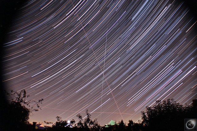 1 Hour 45 Minute Star Trails with the ISS & Aircraft Trails 13/09/18