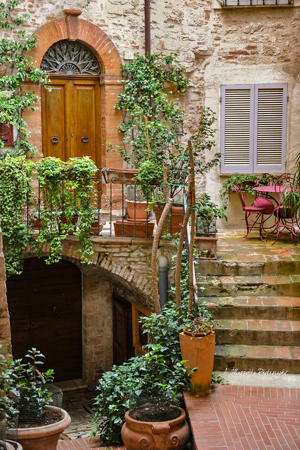 Todi Courtyard, Tuscany, Italy