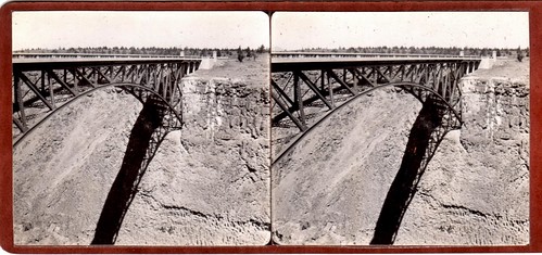 stereoviewcard stereoview stereoscope stereograph old vintage antique oldphoto photograph oregon bridge crookedriverbridge