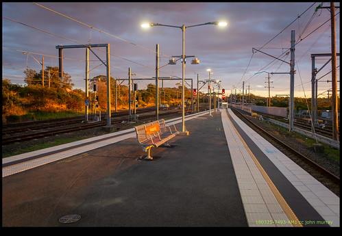 2018 platform sunrise waterfall australia sky sydney station mixedlighting newsouthwales au