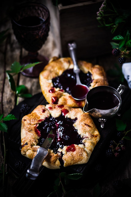 Blackberry Galette with Red Wine Sauce