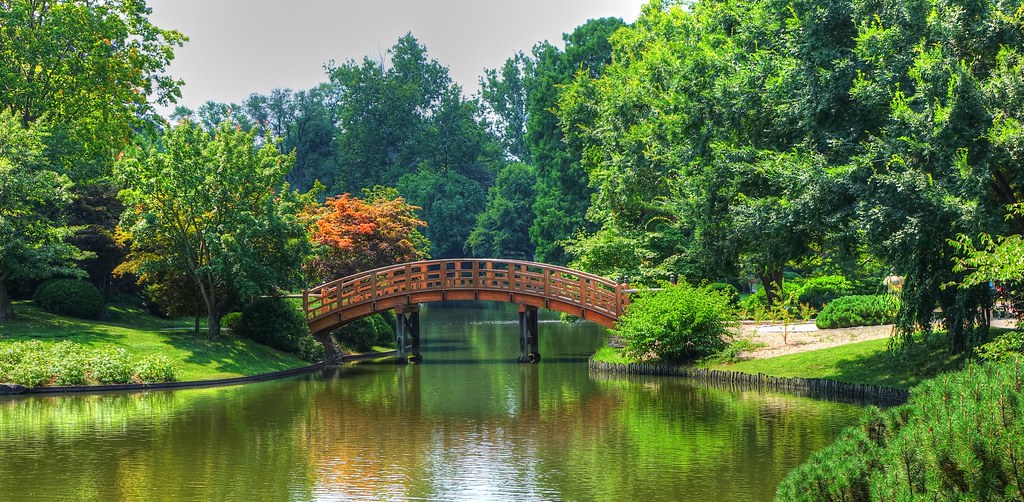 Japanese Garden Footbridge Missouri Botanical Gardens Flickr