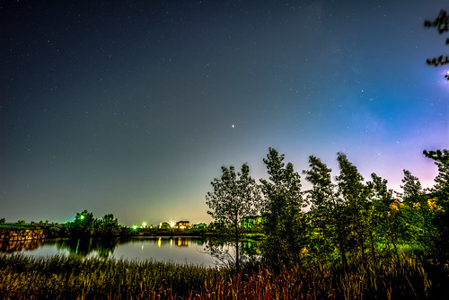 moon milkyway pond longexposure stars night colorado nikon nikond810