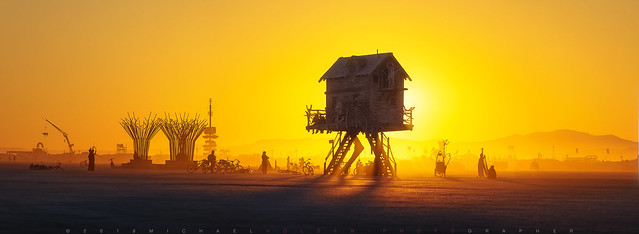 Baba Yaga’s House at Sunrise, Burning Man 2018