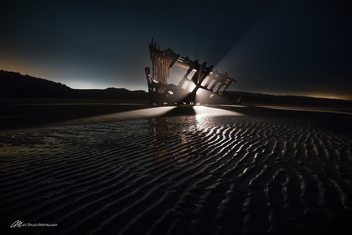 ship shipwreak peter ireldale state park oregon stevenson stevens fort coast shore beach night dark canon landscape tripod light ghost