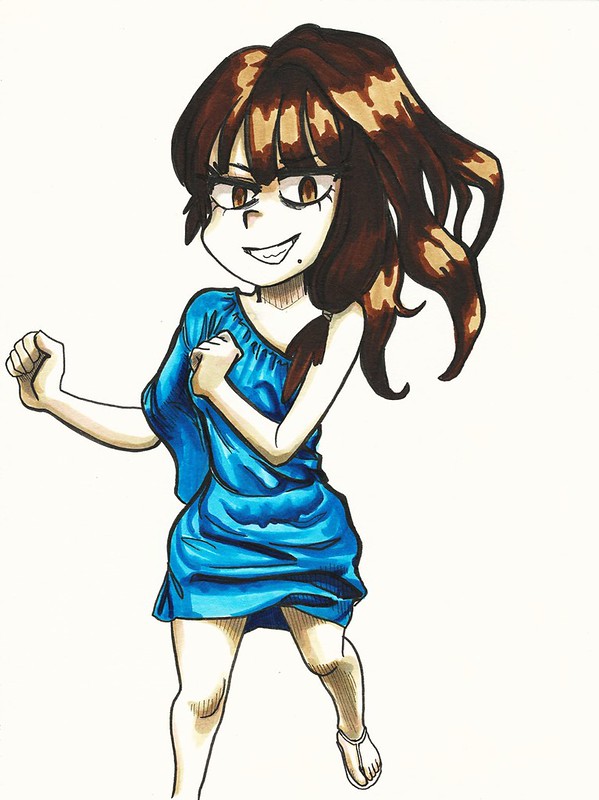 Sayumi Michishige anime-cartoon Colored (color corrected) cropped resize
