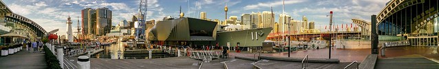 Panorama view from the Australian National Maritime Museum