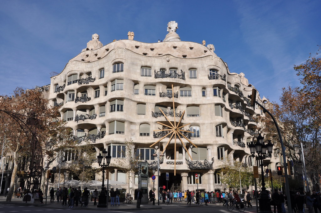 Barcelona (Passeig de Gràcia / Provença street). Milà House aka “La Pedrera”. 1906-1912. Antoni Gaudí, architect
