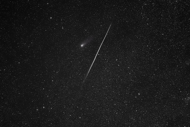 comète 21P et flash Iridium
