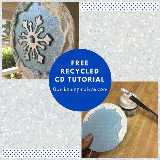 Recycled CD tutorial here https://www.quirksinspiration.com/single-post/Recycled-CD-Decoration