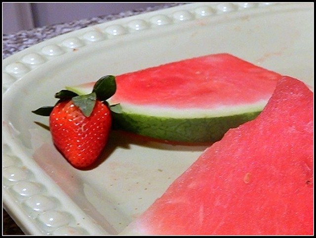 Watermelon & Strawberry - Photo Taken by STEVEN CHATEAUNEUF On May 26, 2018 - Photo Was Cropped And Edited On August 23, 2018