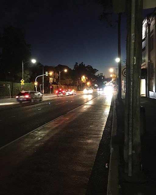Cold windy night standing on Parramatta Rd waiting for the bus. Watching car headlights wiz past - (Not quite a lane...) - #ParramattaRd #ParramattaRoad #road #lightandshadowplayonlanes #light #shadow #Sydney #Camperdown #urbanstreet #urbanfragments #tunn