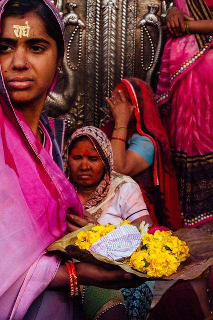 Women & Marigolds for Holi